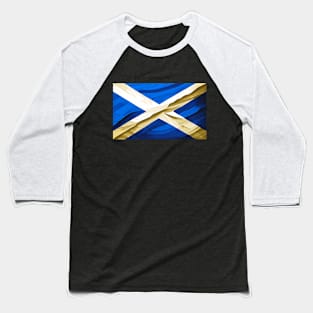 Abstract Scottish Flag Baseball T-Shirt